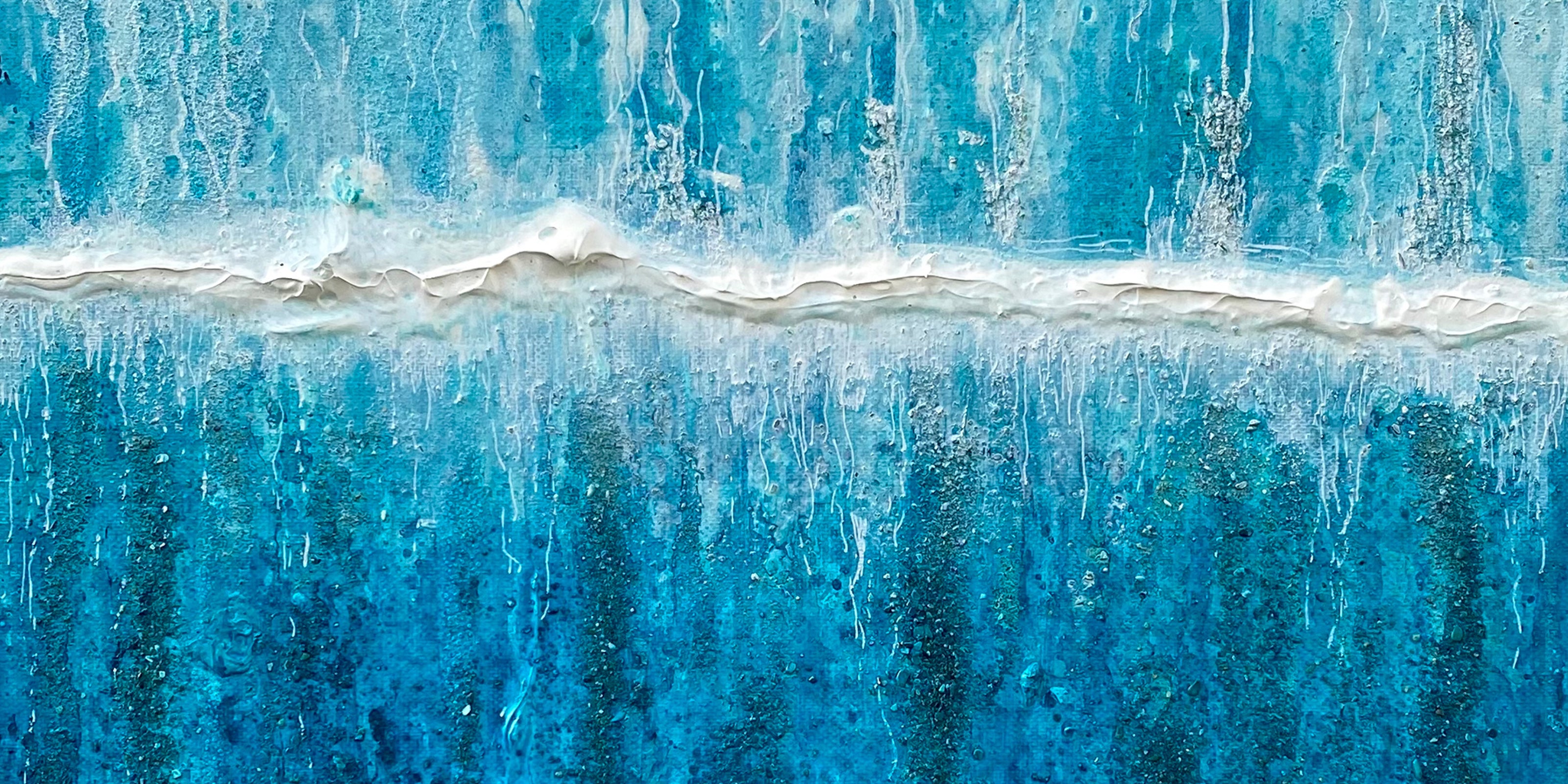 Fistral Shoreline painting by Gemma Lessinger.