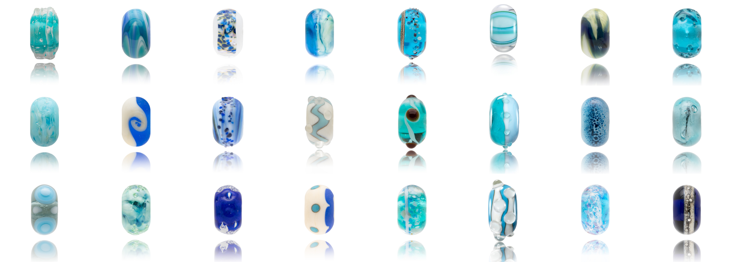 Blue glass beads for the Blue Nalu Sale Products.