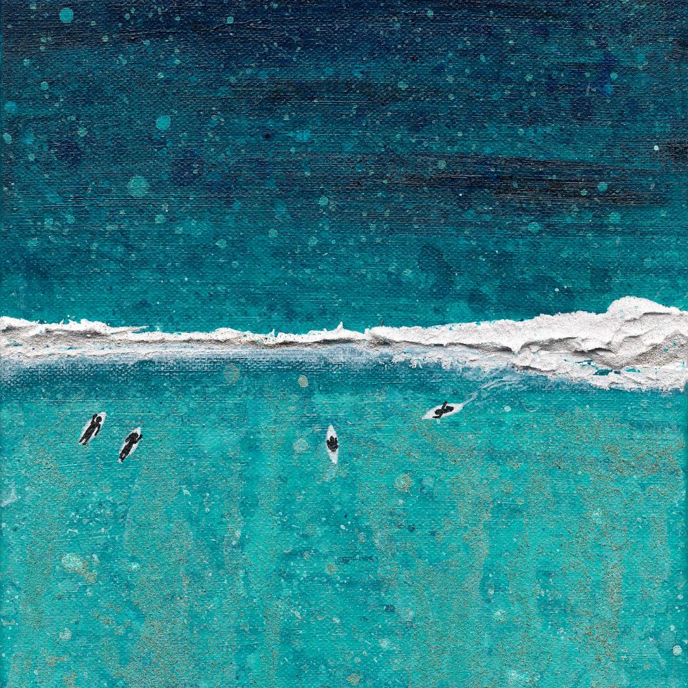 Watergate Bay breaking wave painting.