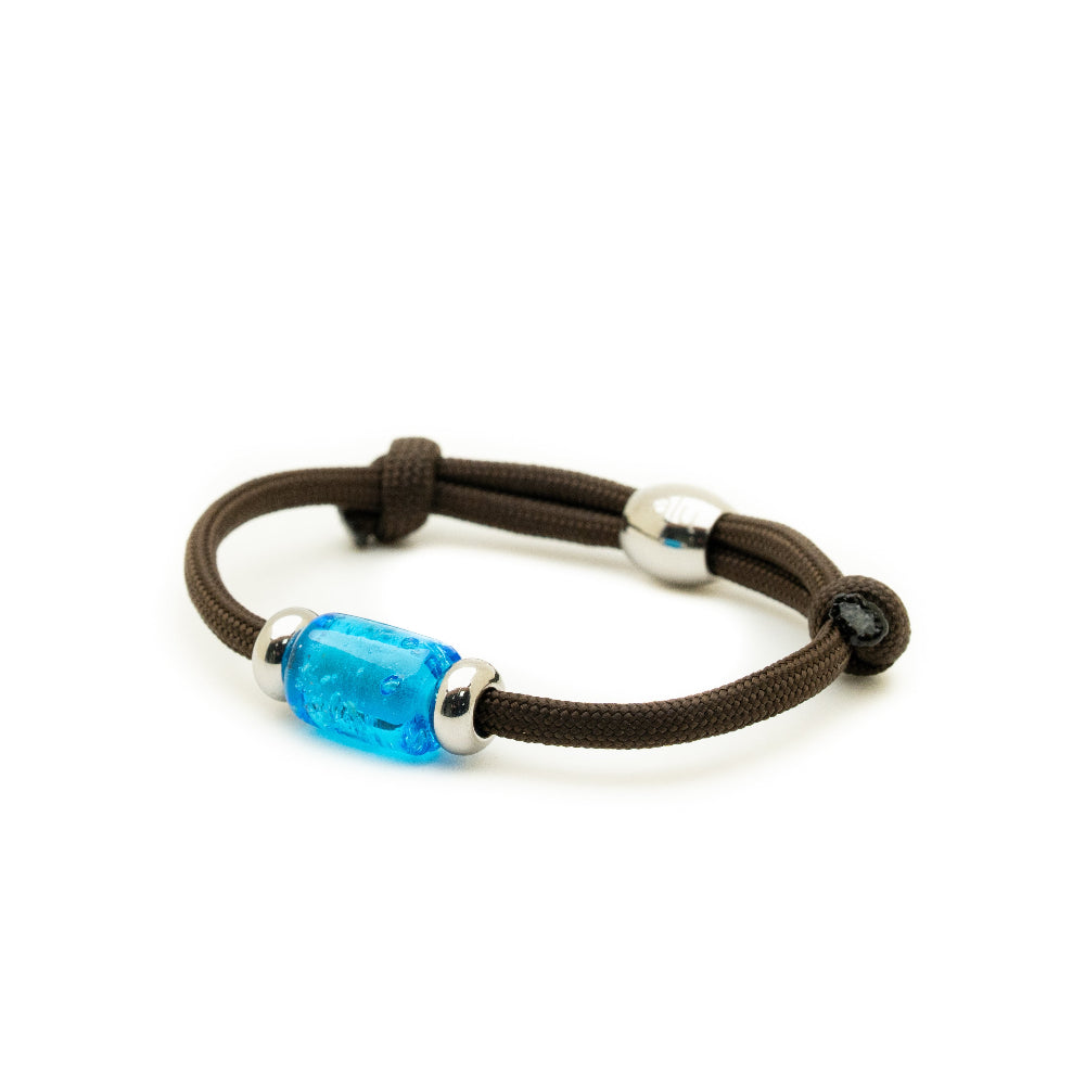 Turquoise Bead on Brown Cord