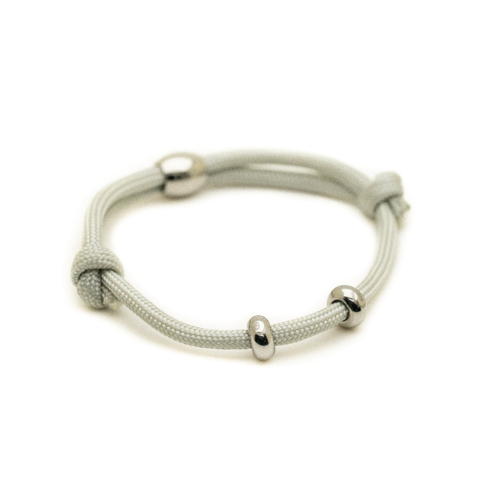 Silver Grey Cord Bracelet