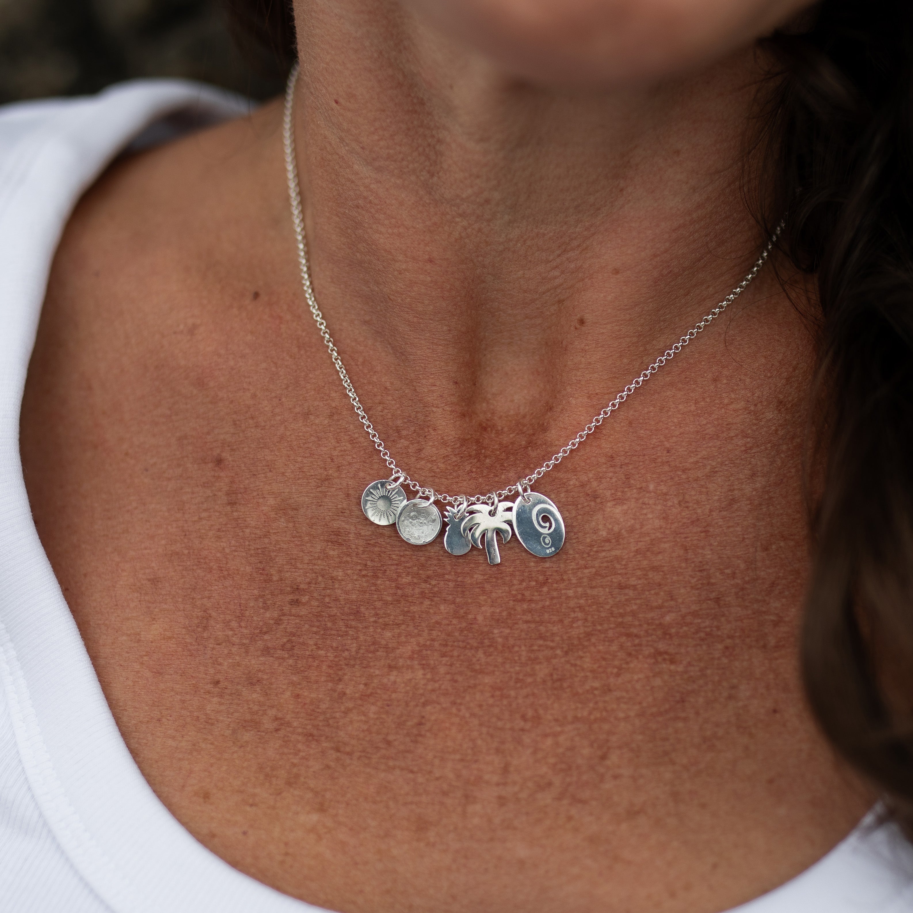 Makai Silver Charm Necklace