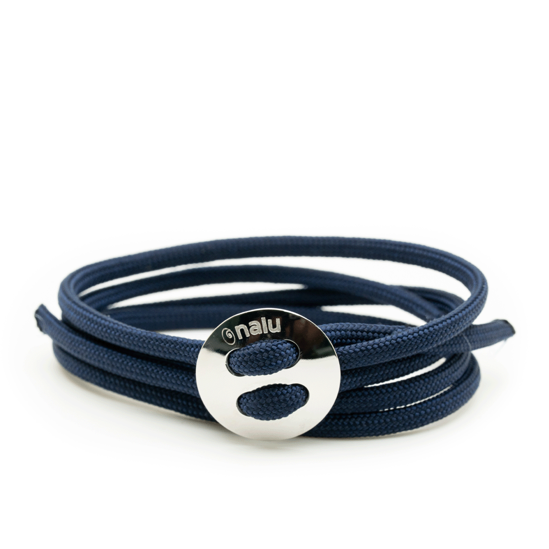 Navy Button Bracelet