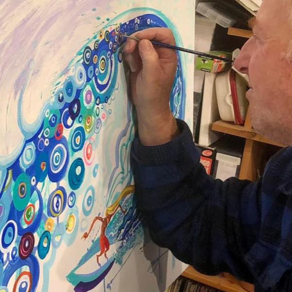 Steve PP Splashy Slider painting
