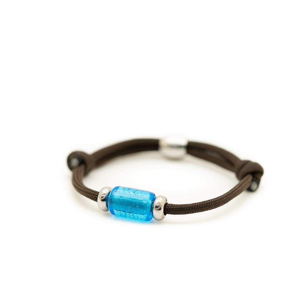 Turquoise Bead on Brown Cord