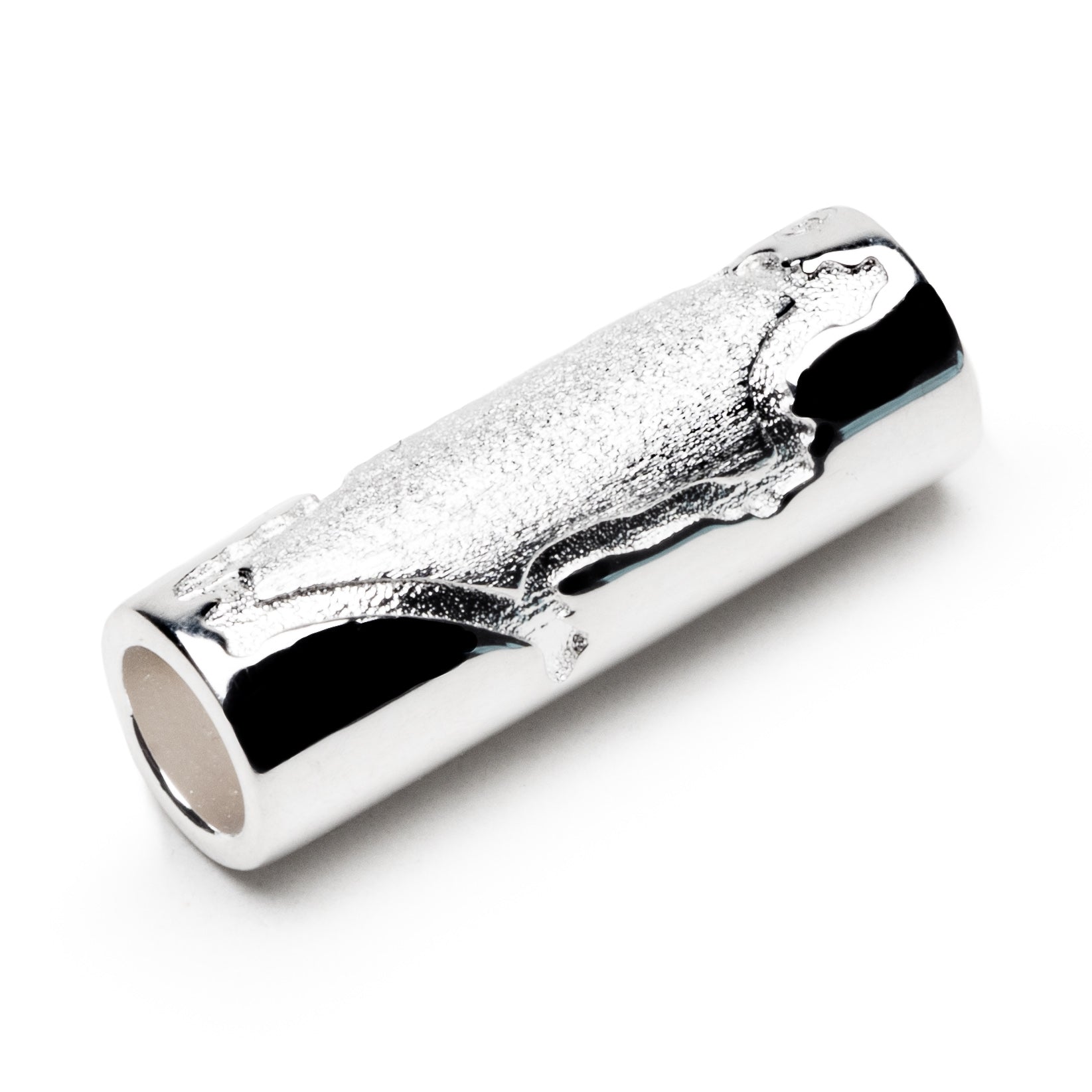 Sterling silver tube engraved with Dorset County.