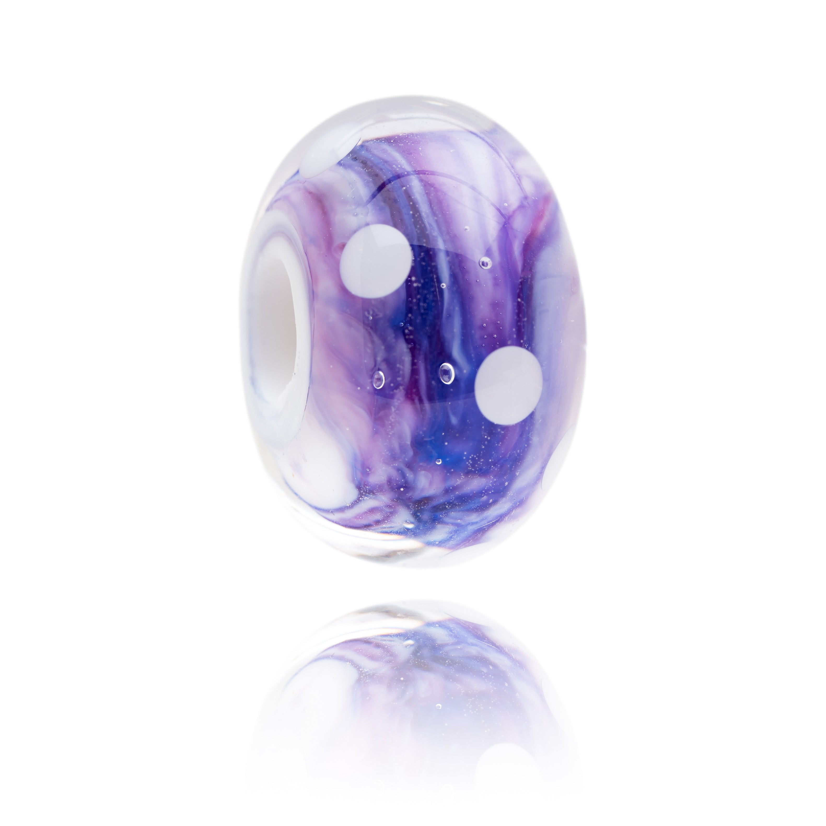 Swirling purple glass had for Glencoe in Scotland.
