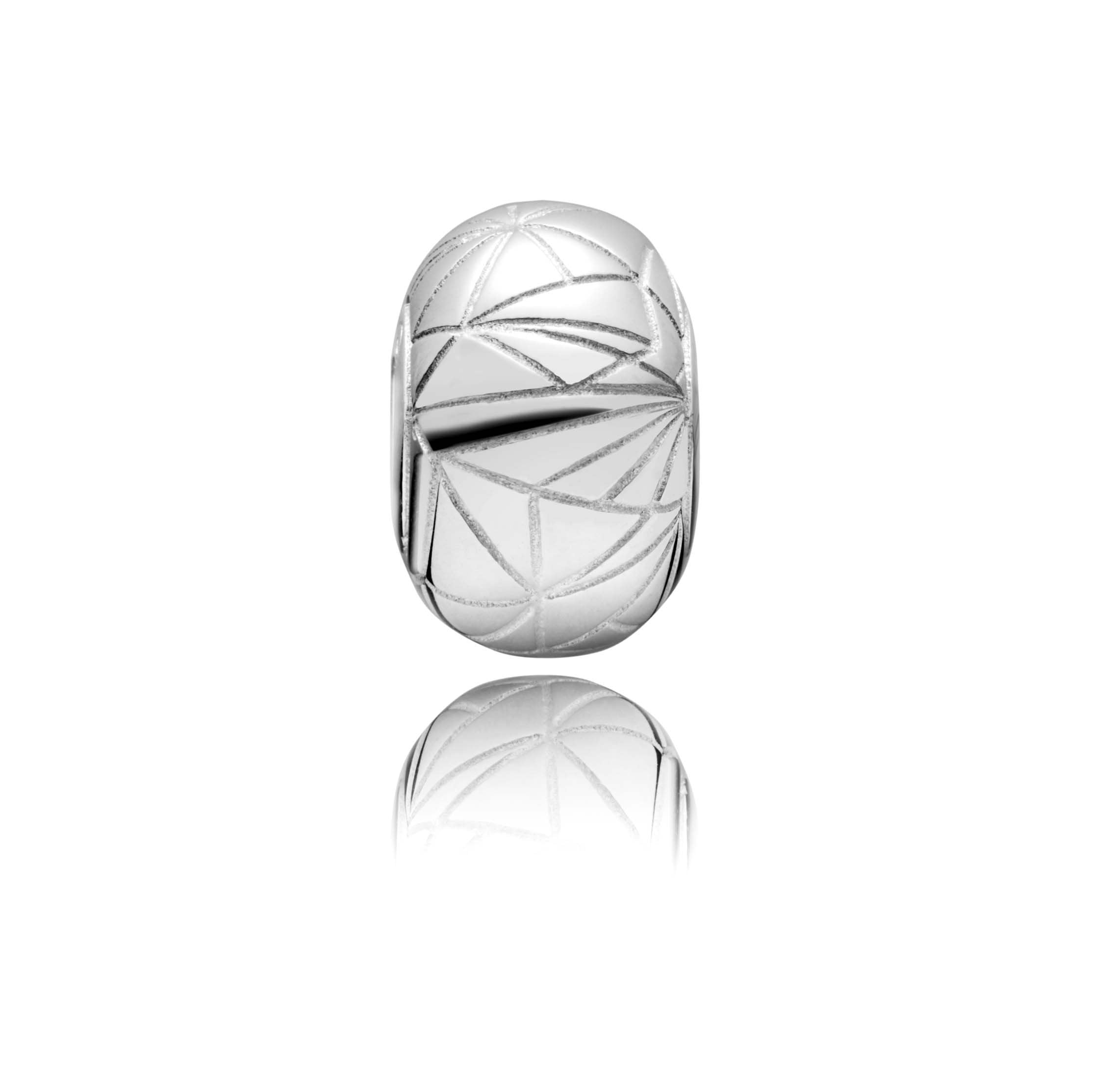 Silver Ice Charm Bead