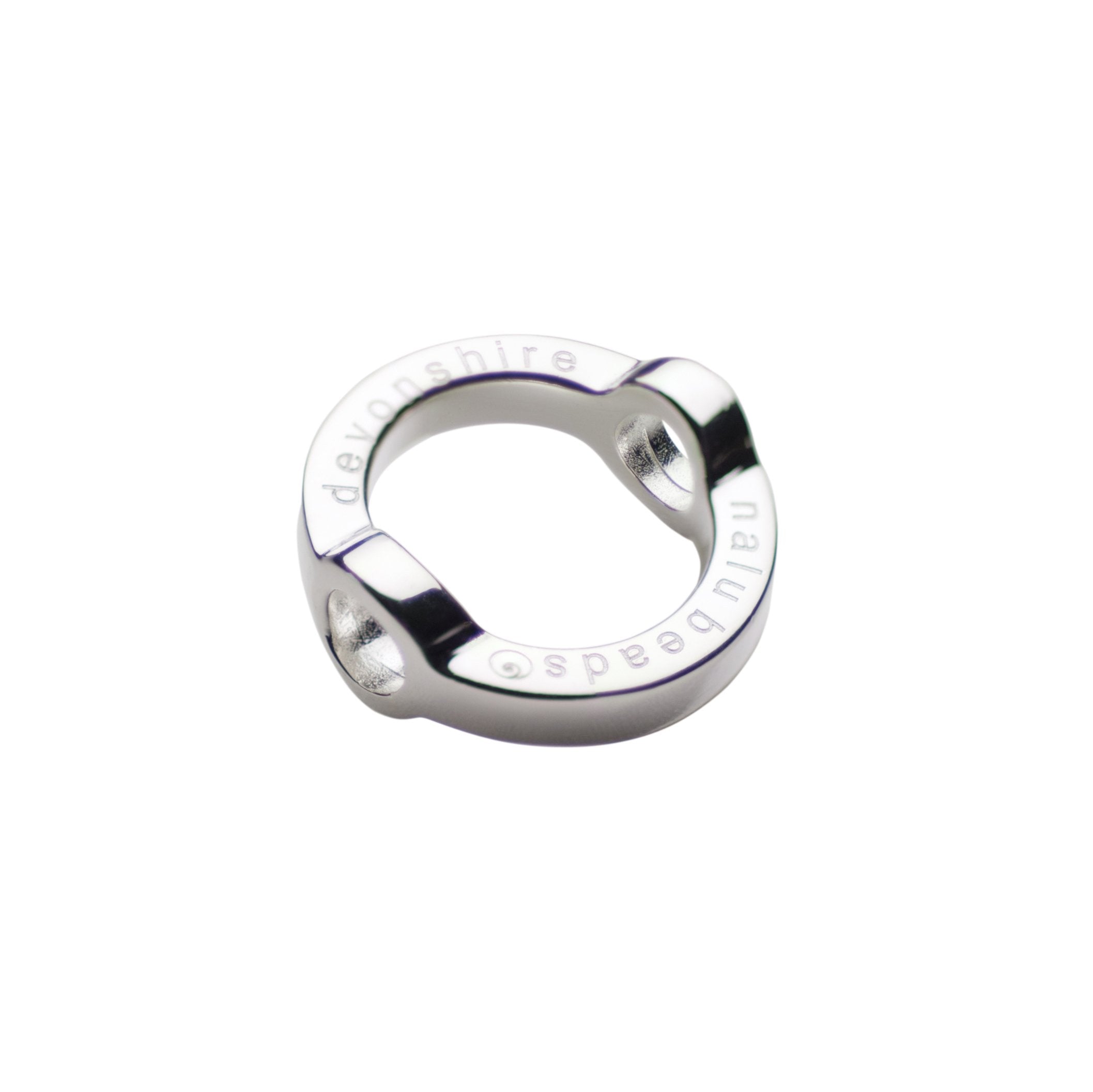Sterling silver Devon co-ordinate loop charm with engraving.