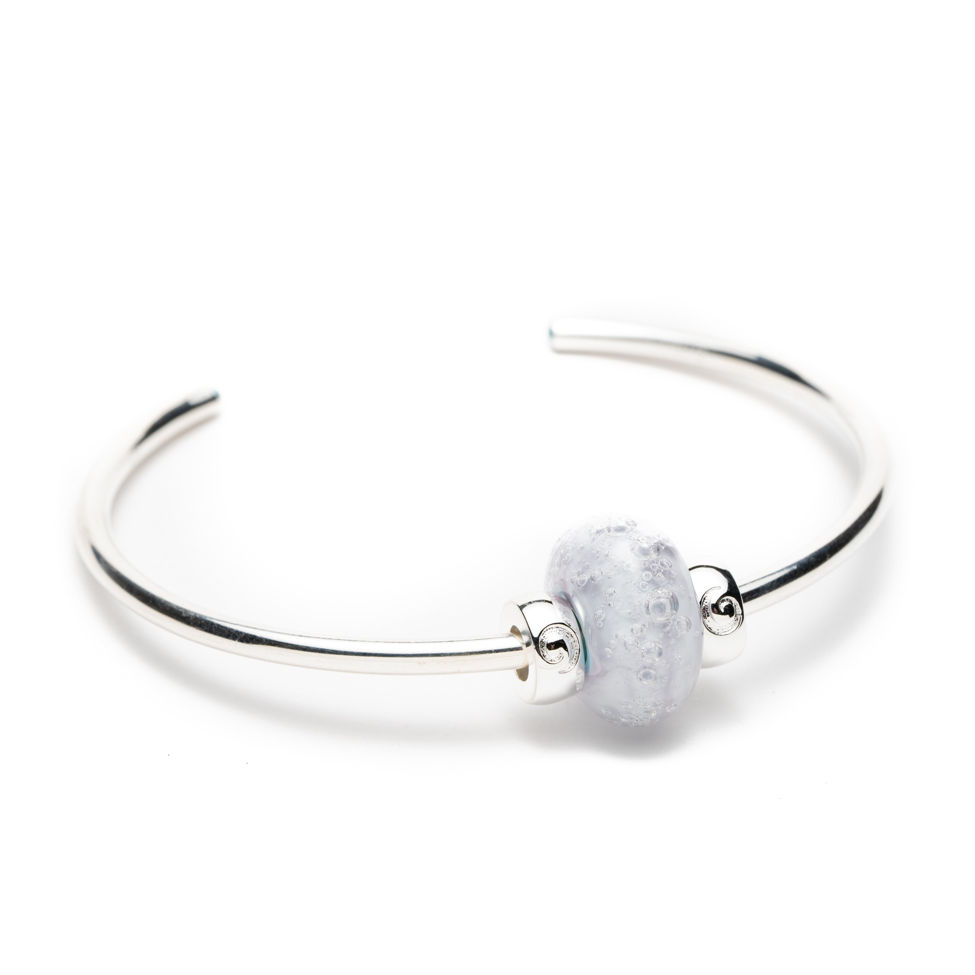 Nalu Silver Bangle with FREE Nalu Stopper Beads