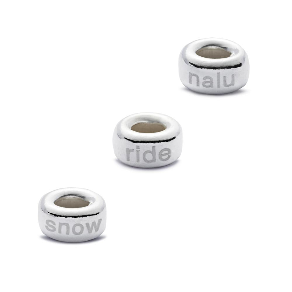 Silver snow spacer beads by Nalu.