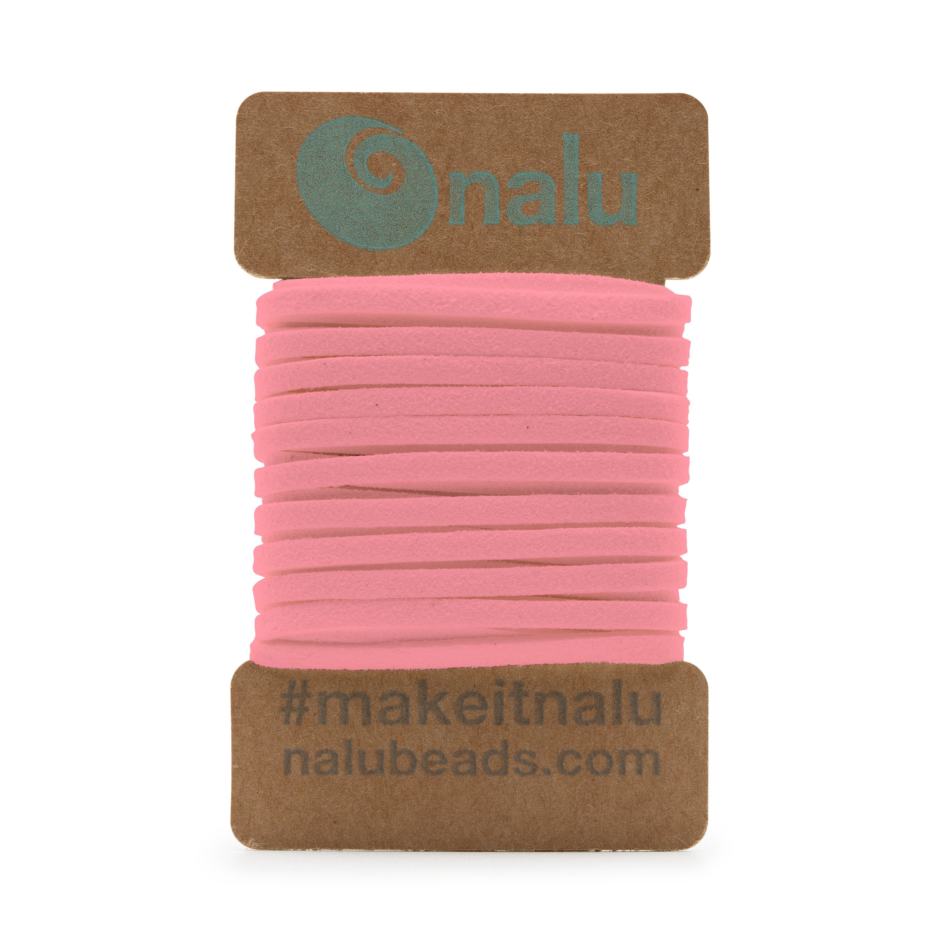 Pale pink Cord reel for making cord bracelets.