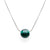 Silver Sand Pebble Necklace - Emerald