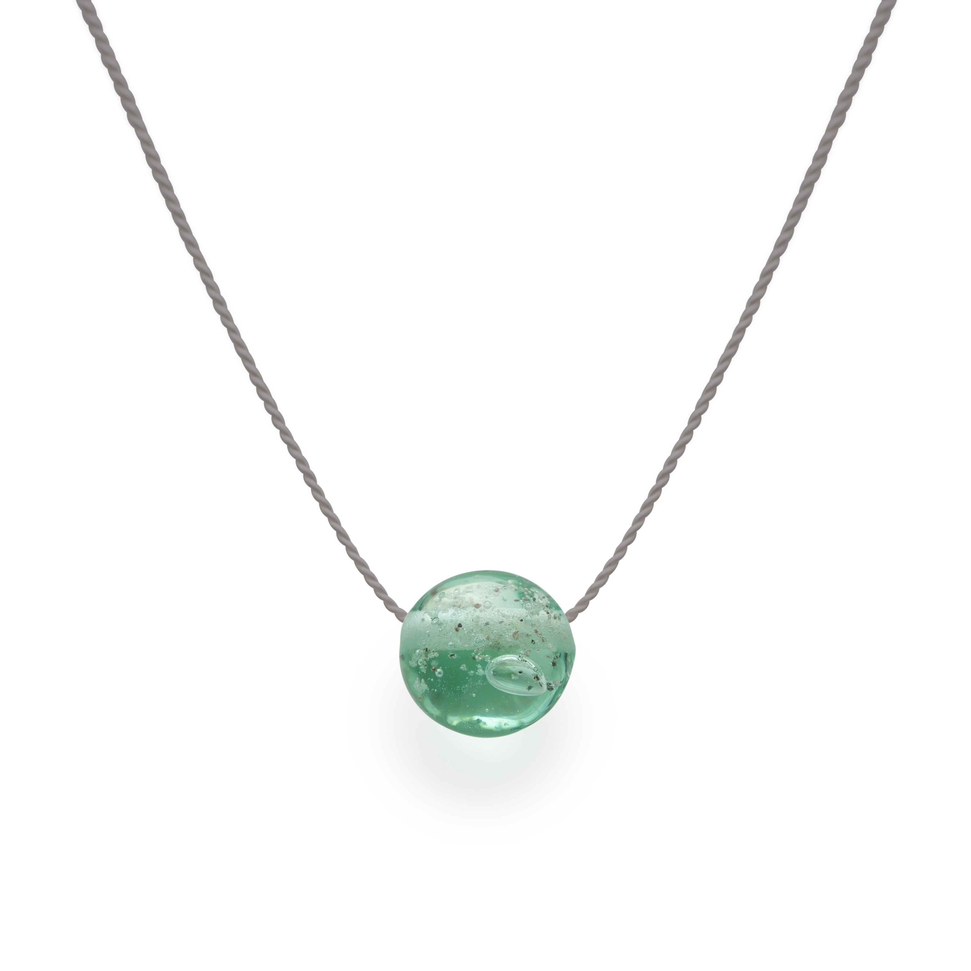 Sand Pebble Necklace - Sea Glass Green
