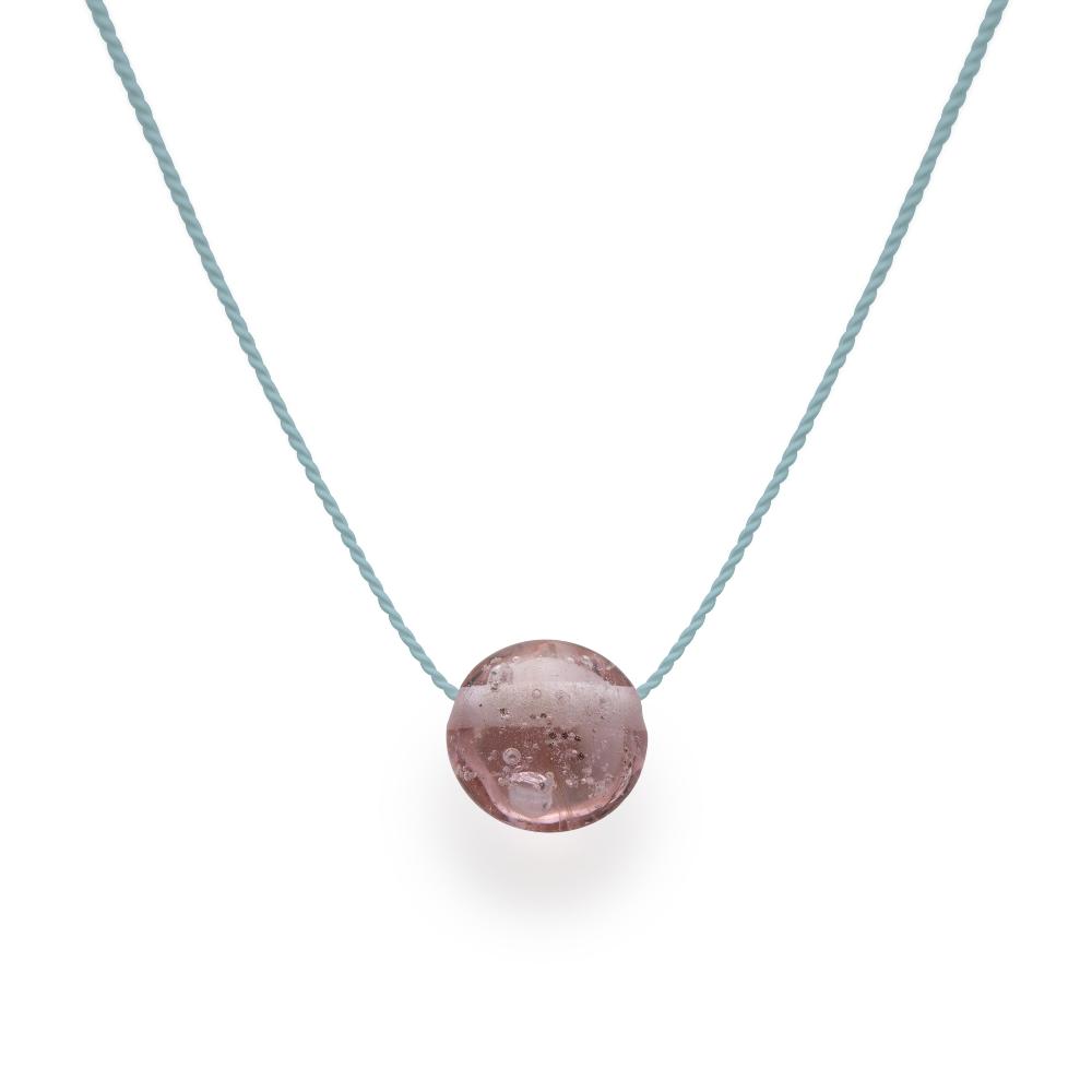 Sand Pebble Necklace - Pale Pink