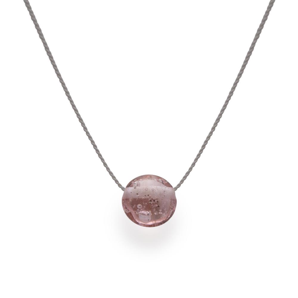 Sand Pebble Necklace - Pale Pink