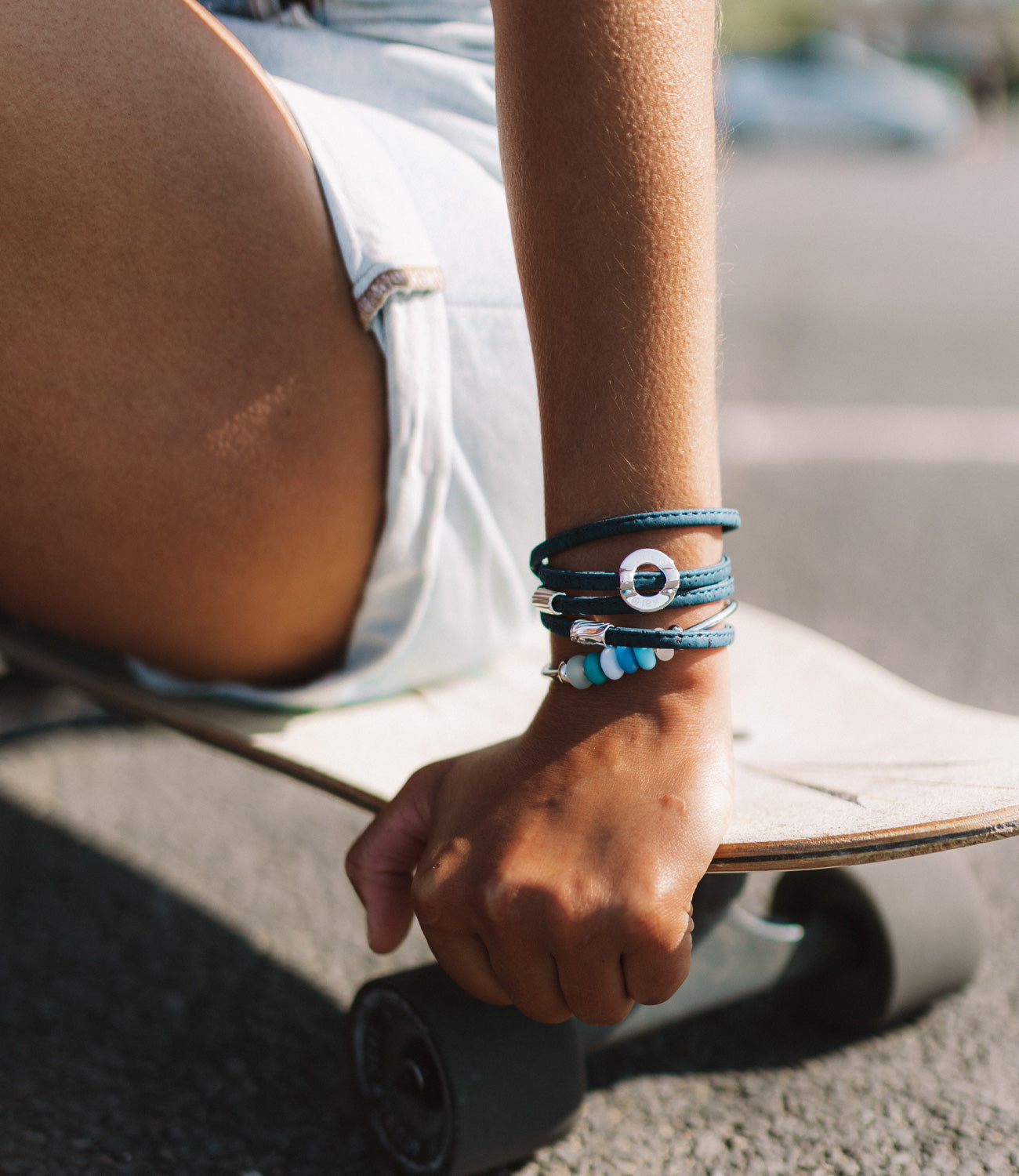 Leather on sale surfer bracelets