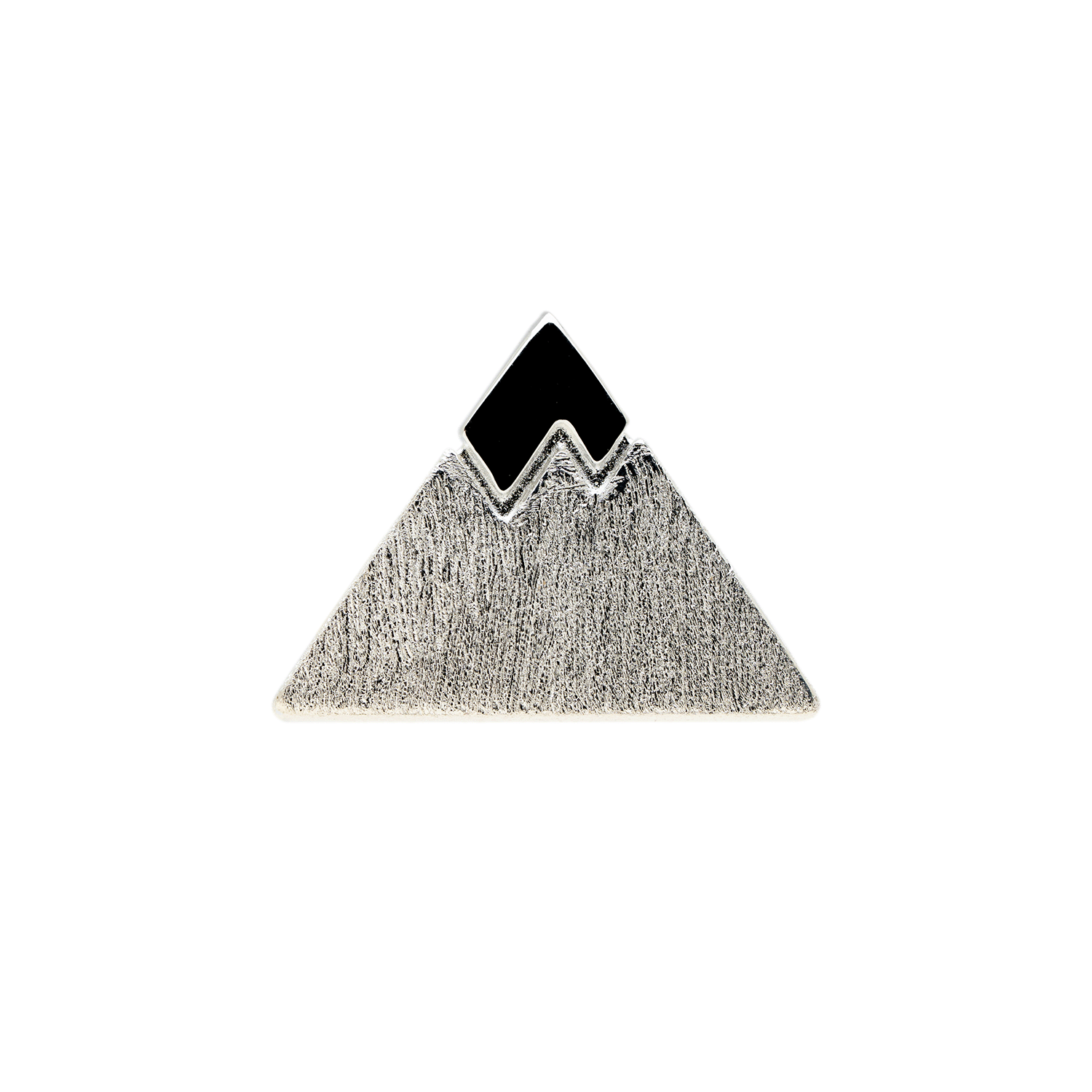 Nalu silver triangular Peak Charm - front.