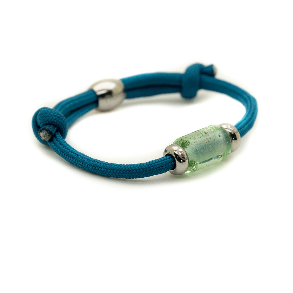 Sea Glass Bead on Dark Teal Cord
