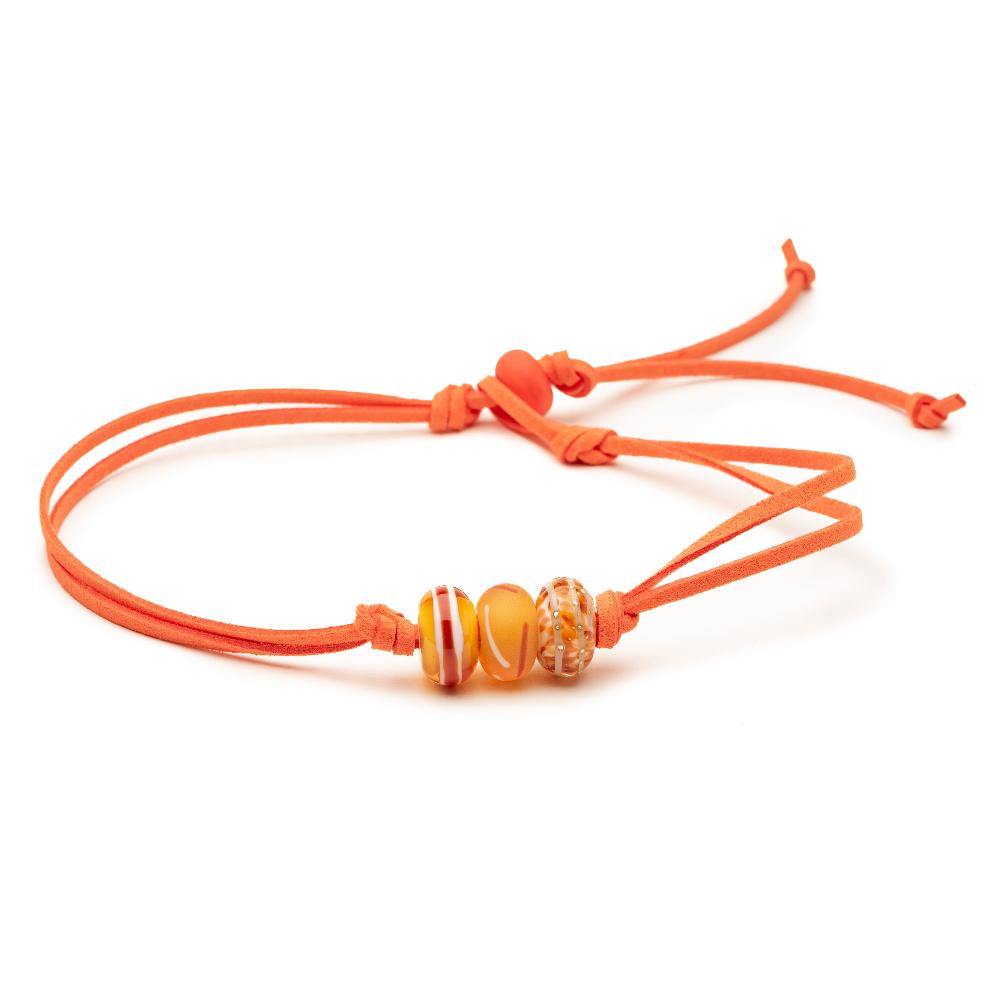 Coral cord necklace with amber, red beads for Yorkshire.