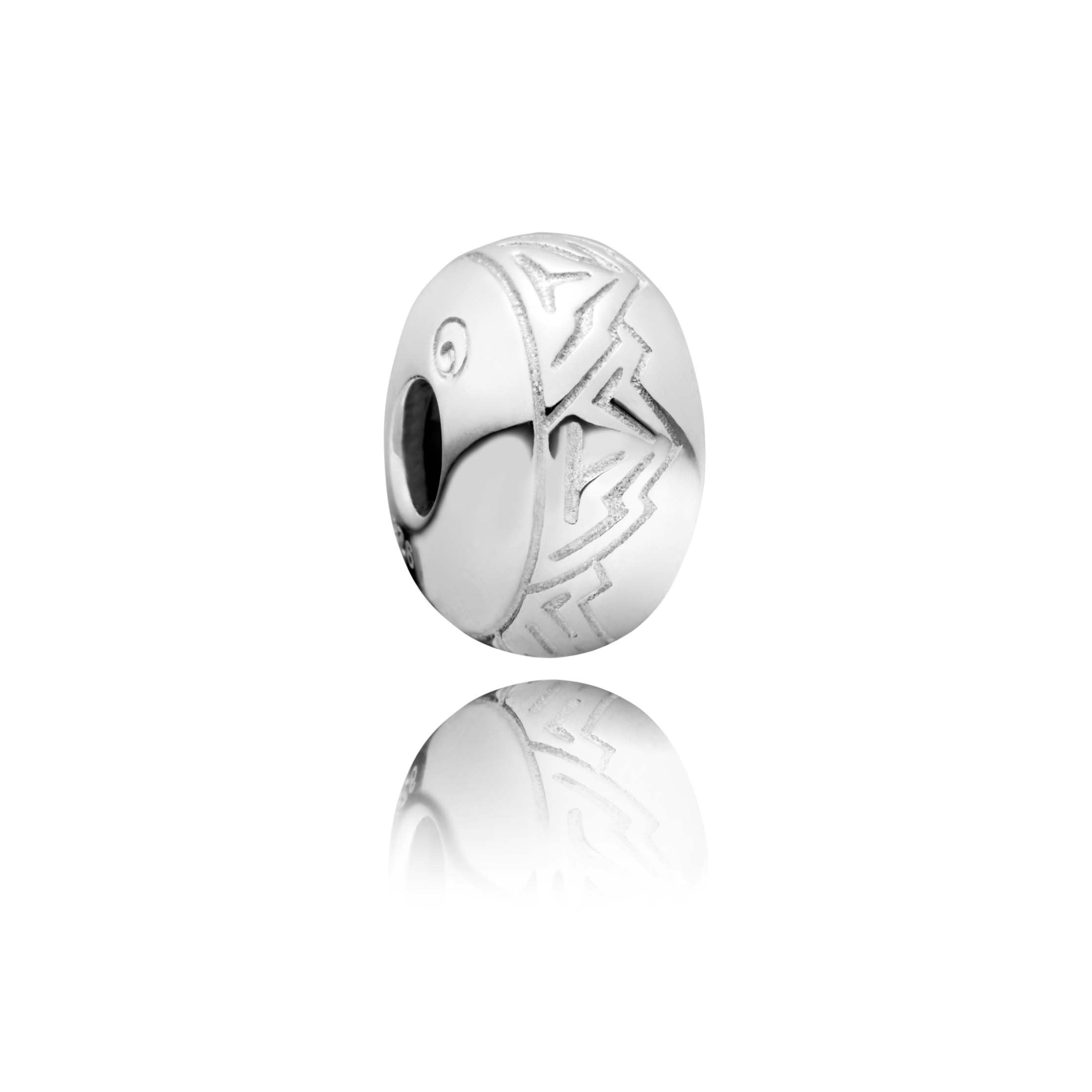 Silver Mountain Charm Bead