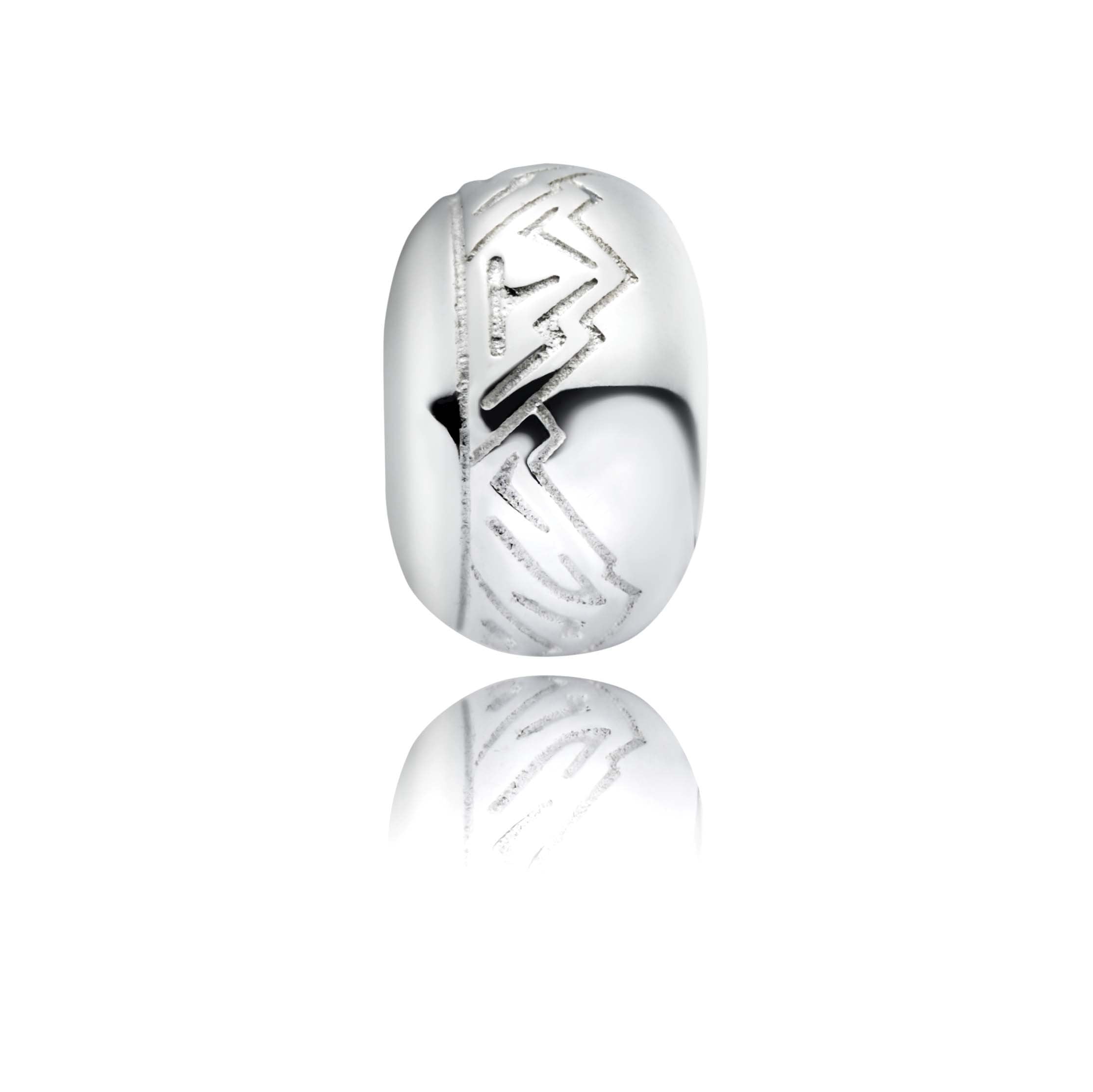 Silver Mountain Charm Bead