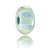 Swirling pale yellow, green and blue glass bead representing the Artic Ocean.
