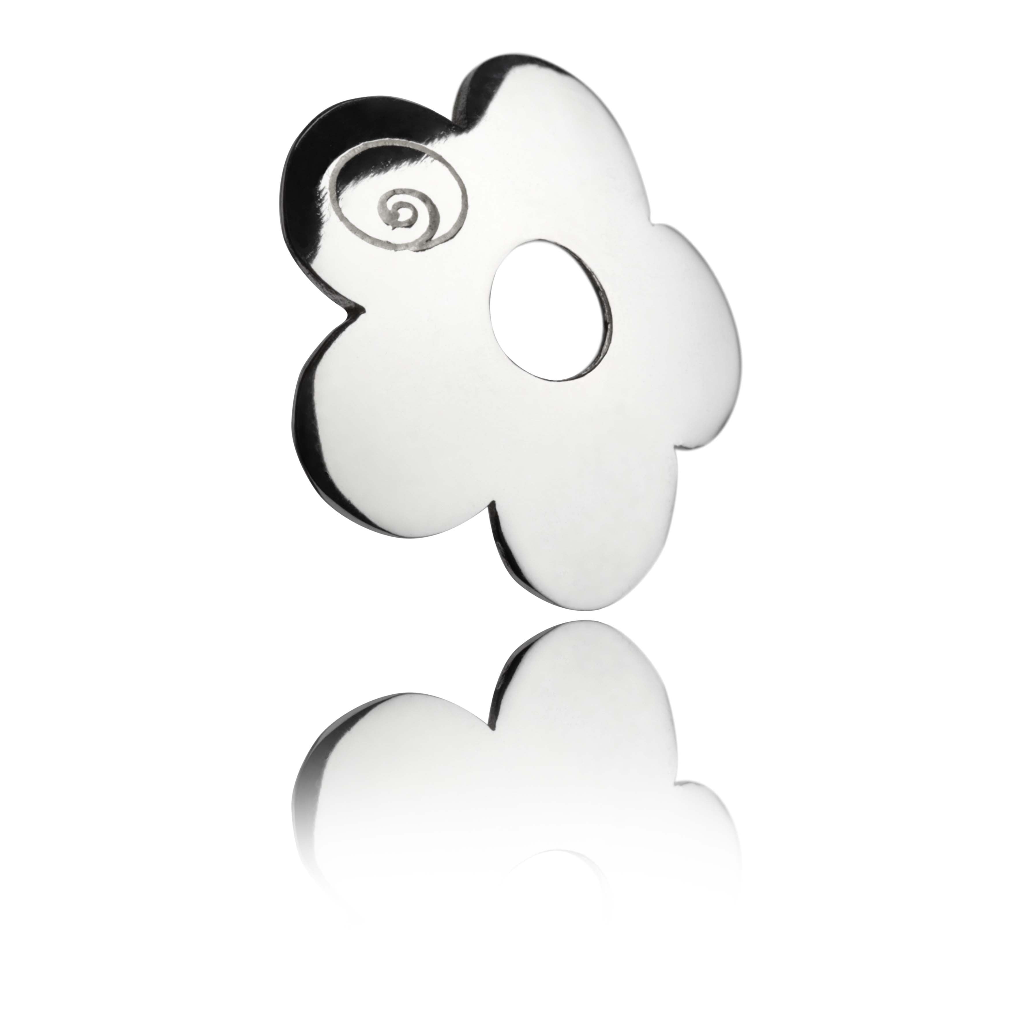 Silver Flower Toggle