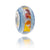Colourful glass bead made with blue, white, red, orange and yellow Murano glass. Representing  Shoreham-By-Sea in Sussex.