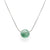 Silver Sand Pebble Necklace - Sea Glass Green
