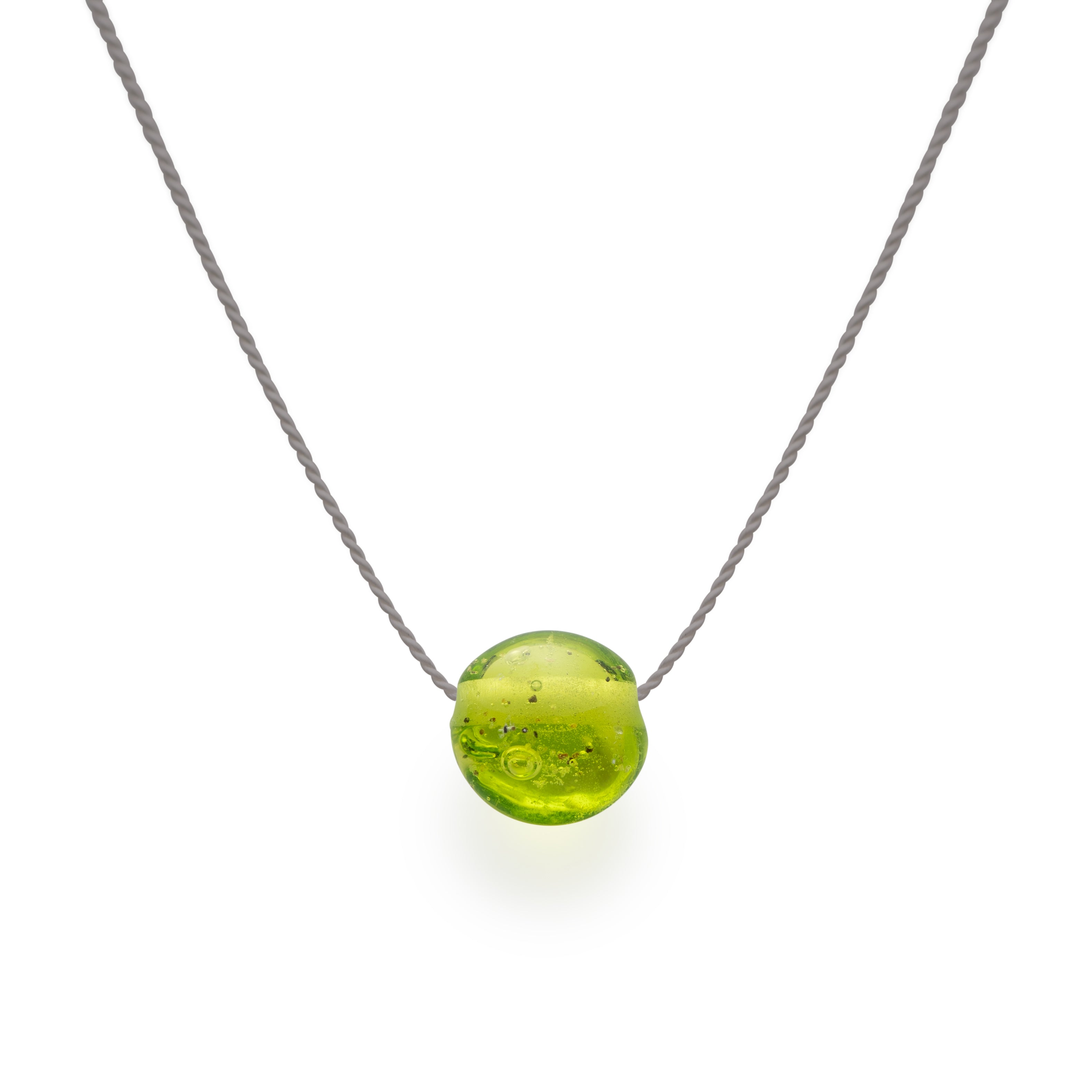 Sand Pebble Necklace - Apple Green
