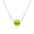 Silver Sand Pebble Necklace - Apple Green