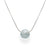 Silver Sand Pebble Necklace - Baby Blue