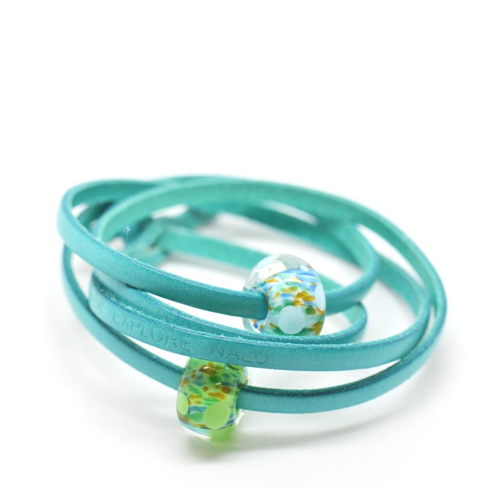 Turquoise Leather Wrap